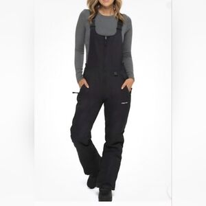 Arctix Ski Overalls Womens Black Essentials Insulated Short Bibs Size 4X (28-30)